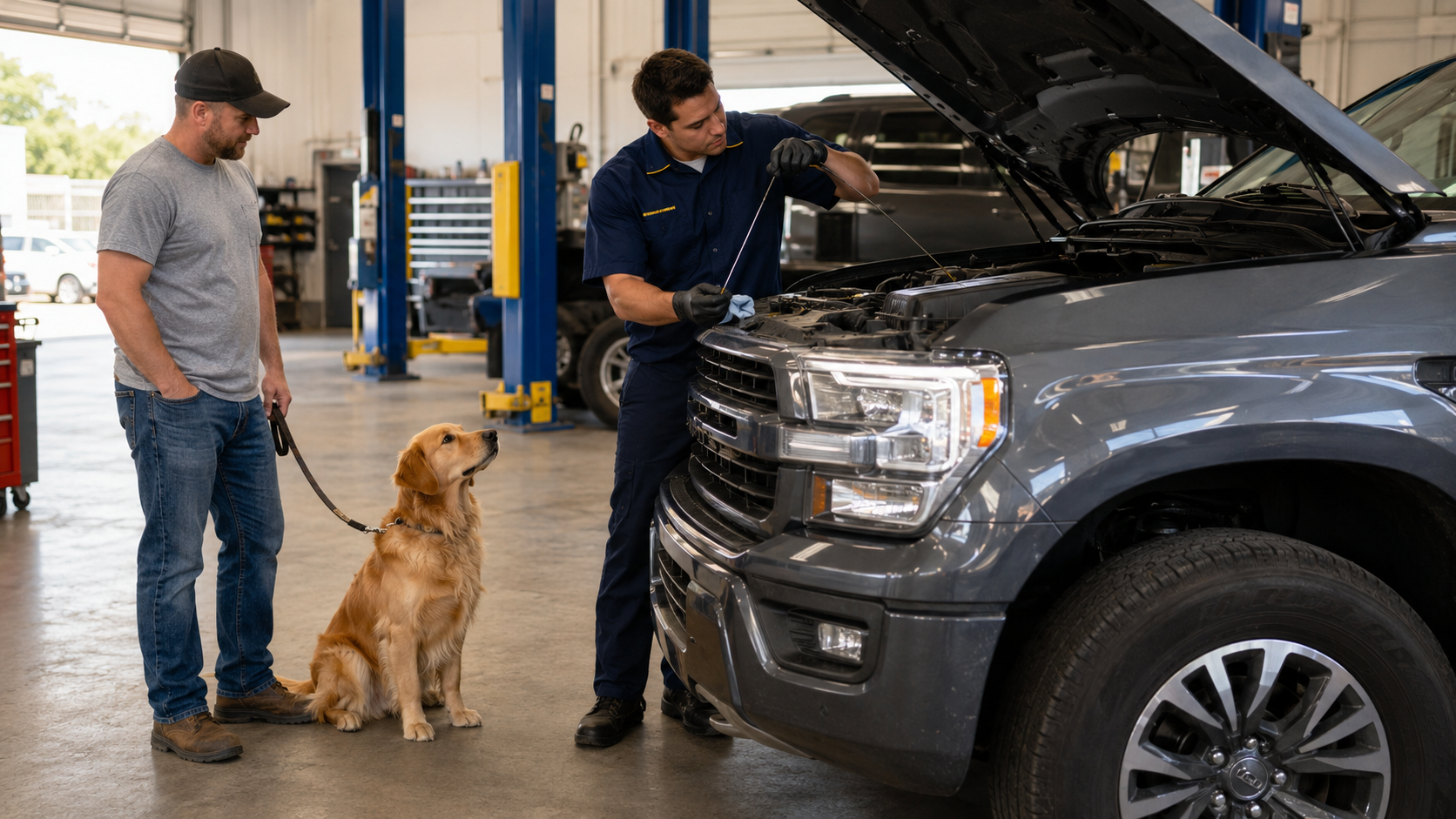 Dog-friendly customer experience at Denison Car Pros